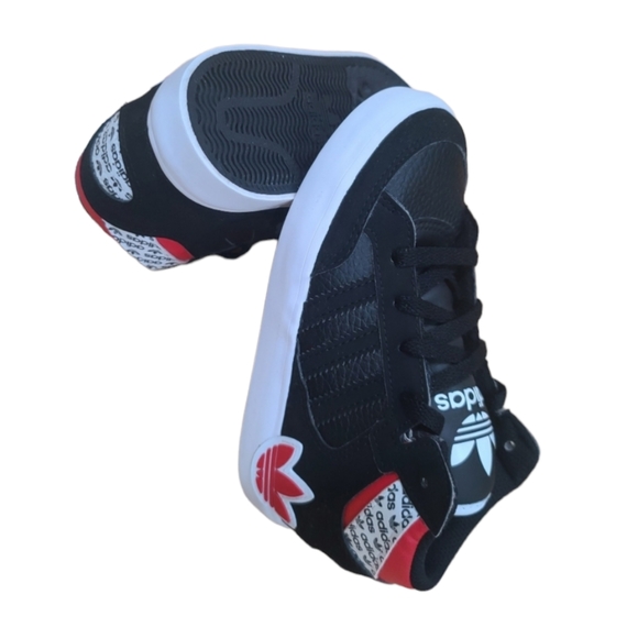 adidas Other - Adidas Originals Hardcourt Hi I Ortholite Black White Red Sneakers, Size 10K